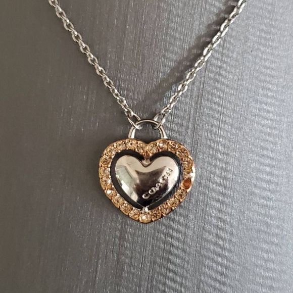 Coach Jewelry Coach Reversable Heartnecklace Missing Stone Poshmark